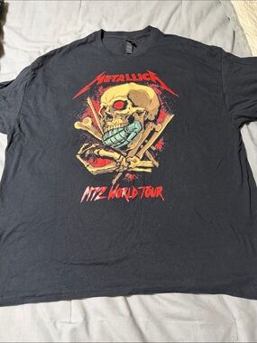 MTZ World Tour Black Graphic Tee Metallic